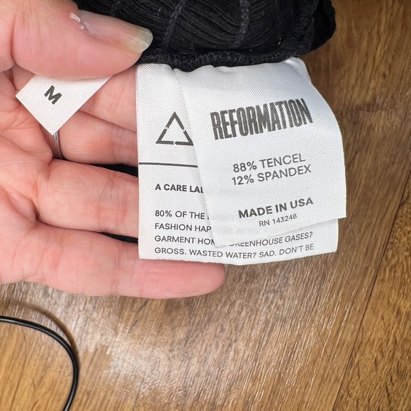 REFORMATION Leonore Crop Tank Top Smocked Ruffle Size Medium - Picture 3 of 5